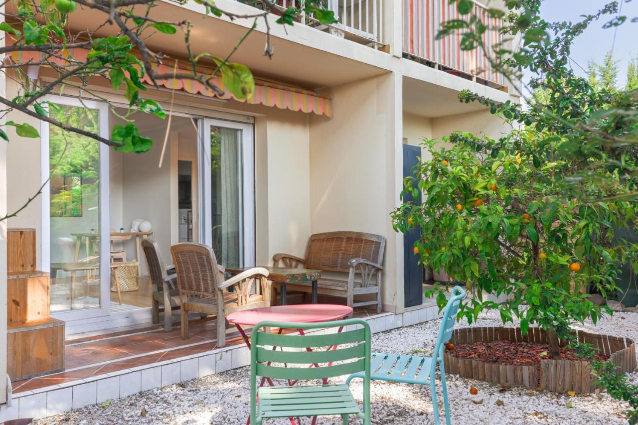 Beauvallon Plage - Magnifique T2 Avec Jardin, Proche Centre, Mer 앙티브 외부 사진